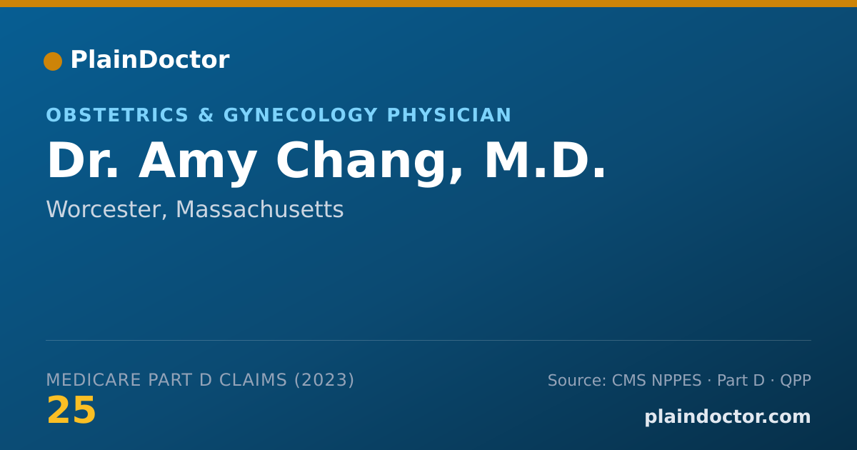 Shareable card for Amy Chang, M.D. - Obstetrics & Gynecology Physician, Worcester, MA
