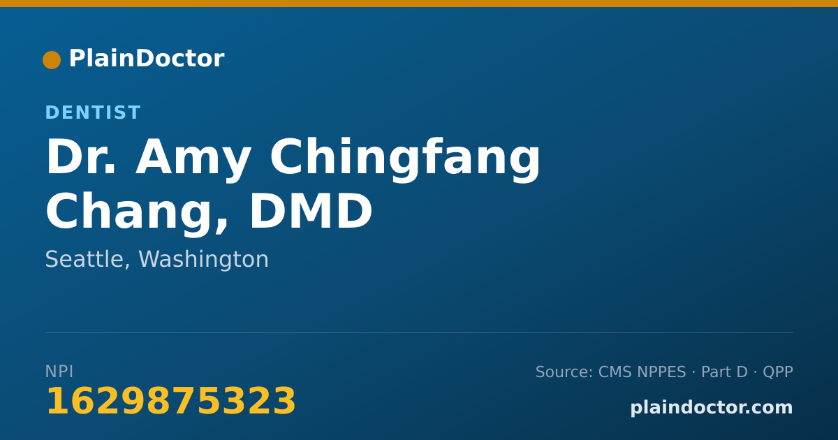 Shareable card for Amy Chingfang Chang, DMD - Dentist, Seattle, WA