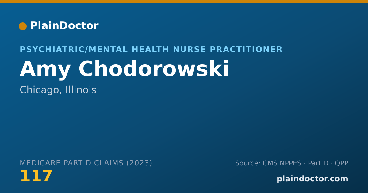 Shareable card for Amy Chodorowski - Psychiatric/Mental Health Nurse Practitioner, Chicago, IL