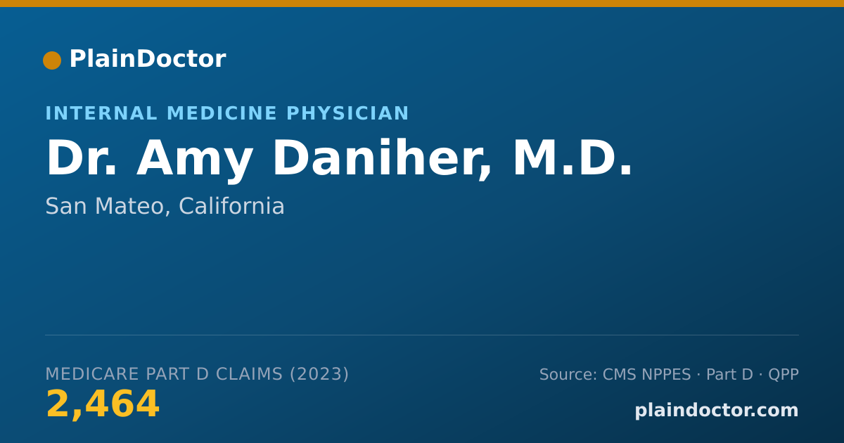 Shareable card for Amy Daniher, M.D. - Internal Medicine Physician, San Mateo, CA