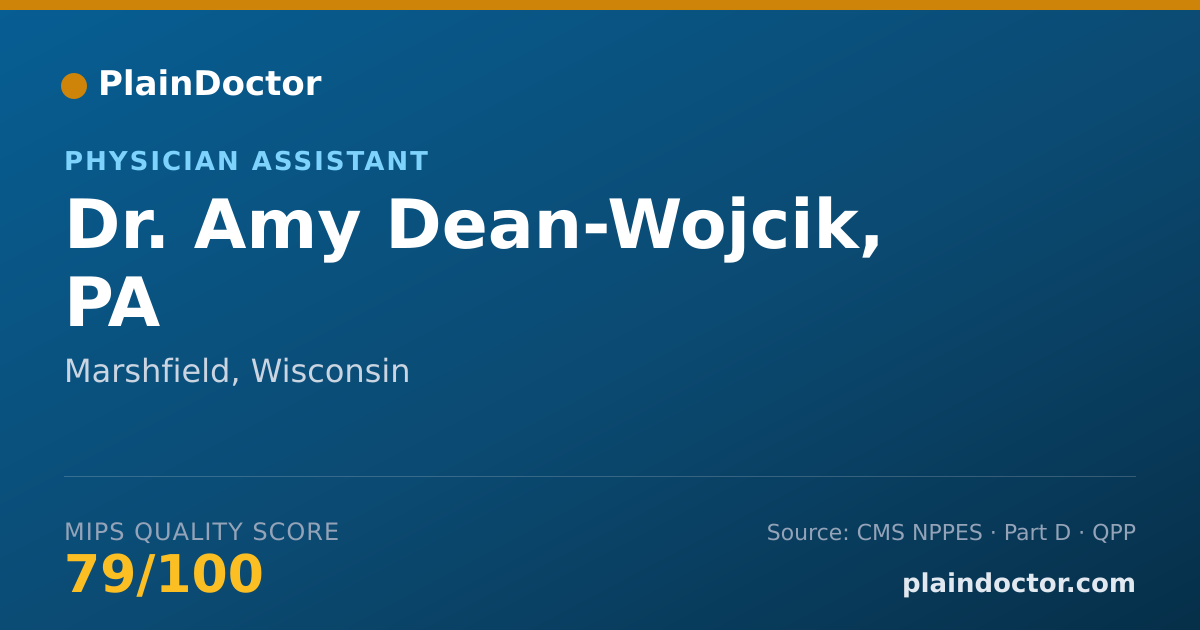 Shareable card for Amy Dean-Wojcik, PA - Physician Assistant, Marshfield, WI