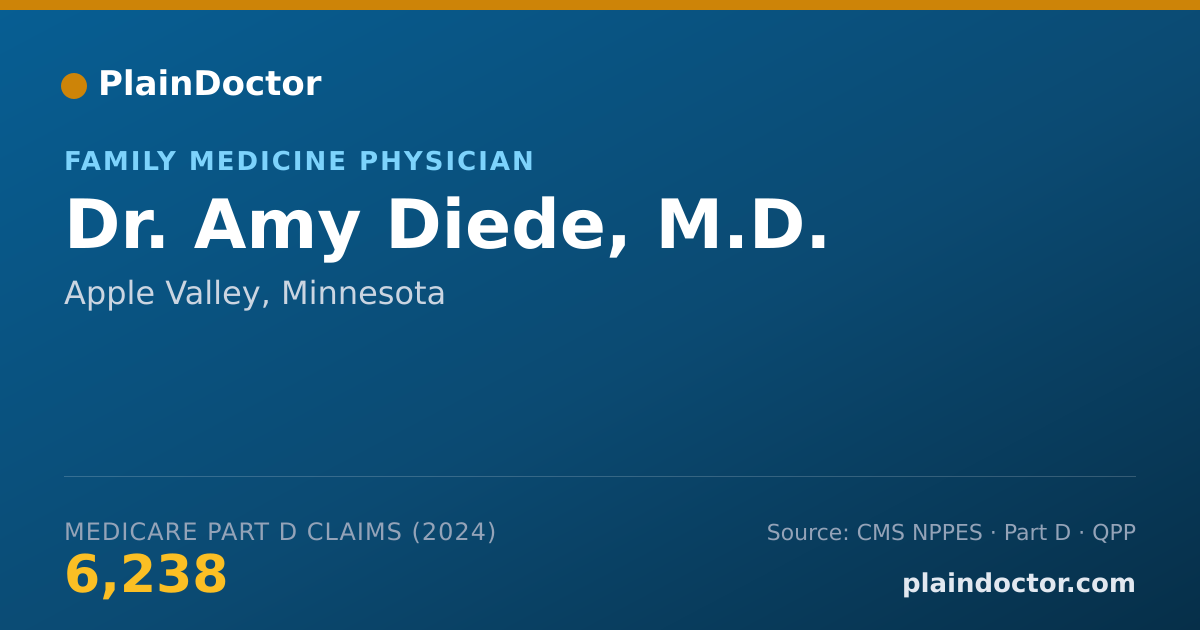 Shareable card for Amy Diede, M.D. - Family Medicine Physician, Apple Valley, MN