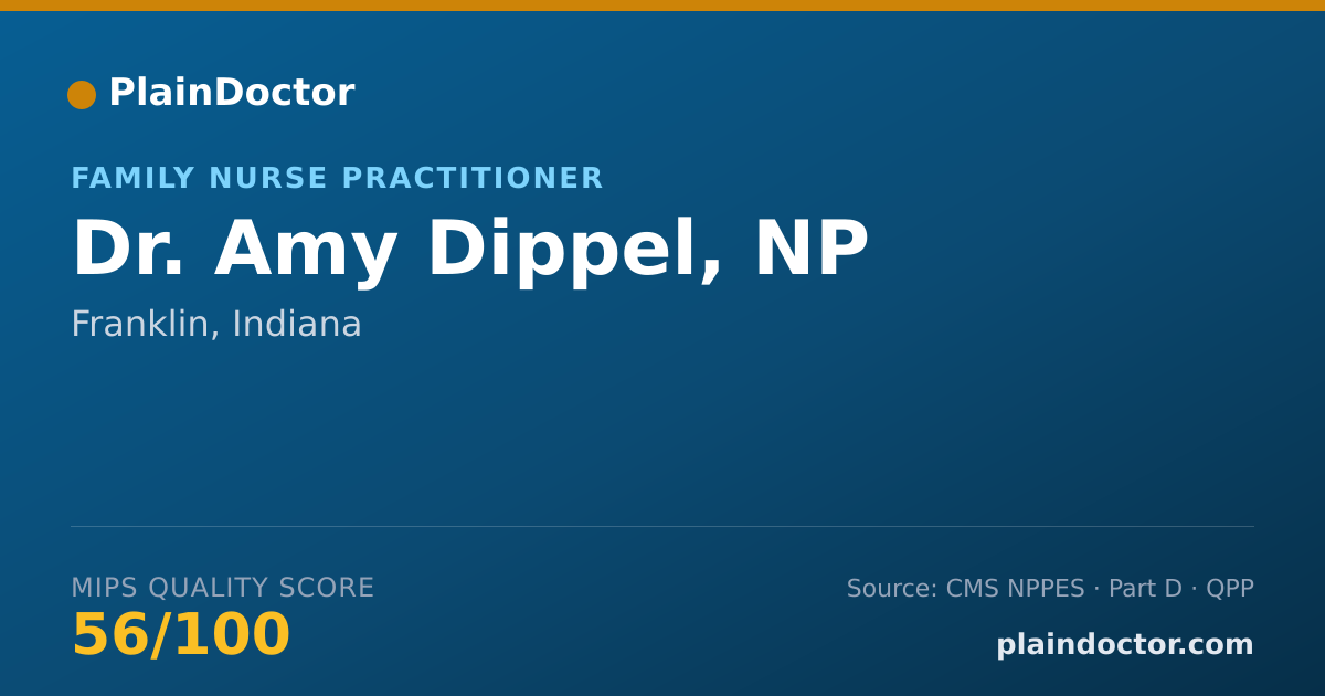 Shareable card for Amy Dippel, NP - Family Nurse Practitioner, Franklin, IN