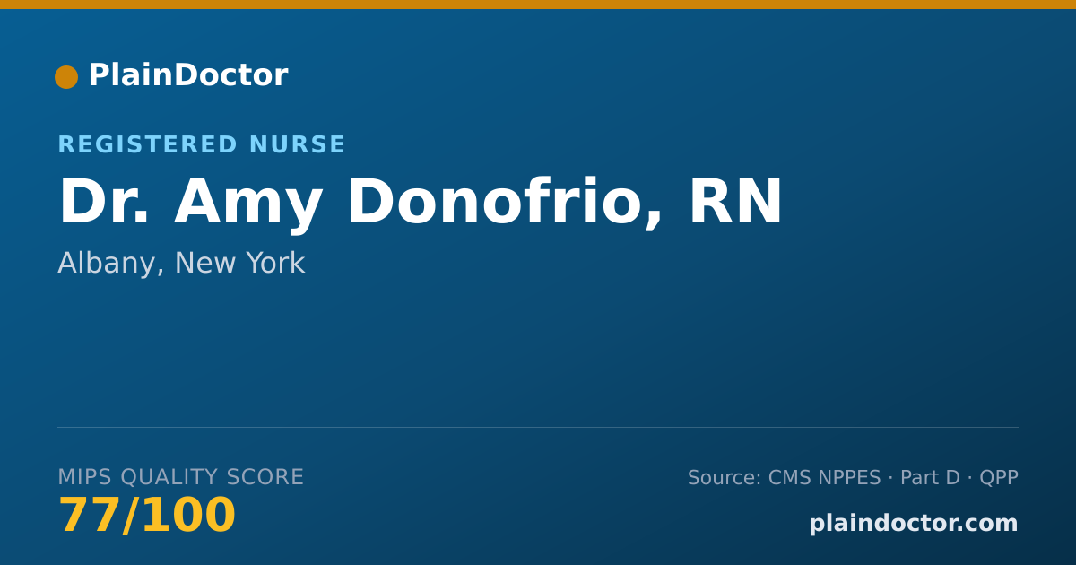 Shareable card for Amy Donofrio, RN - Registered Nurse, Albany, NY