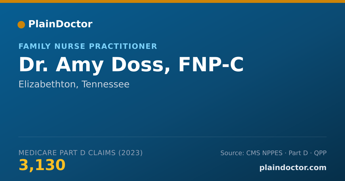 Shareable card for Amy Doss, FNP-C - Family Nurse Practitioner, Elizabethton, TN