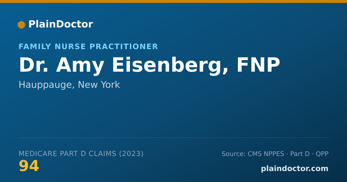 Shareable card for Amy Eisenberg, FNP - Family Nurse Practitioner, Hauppauge, NY