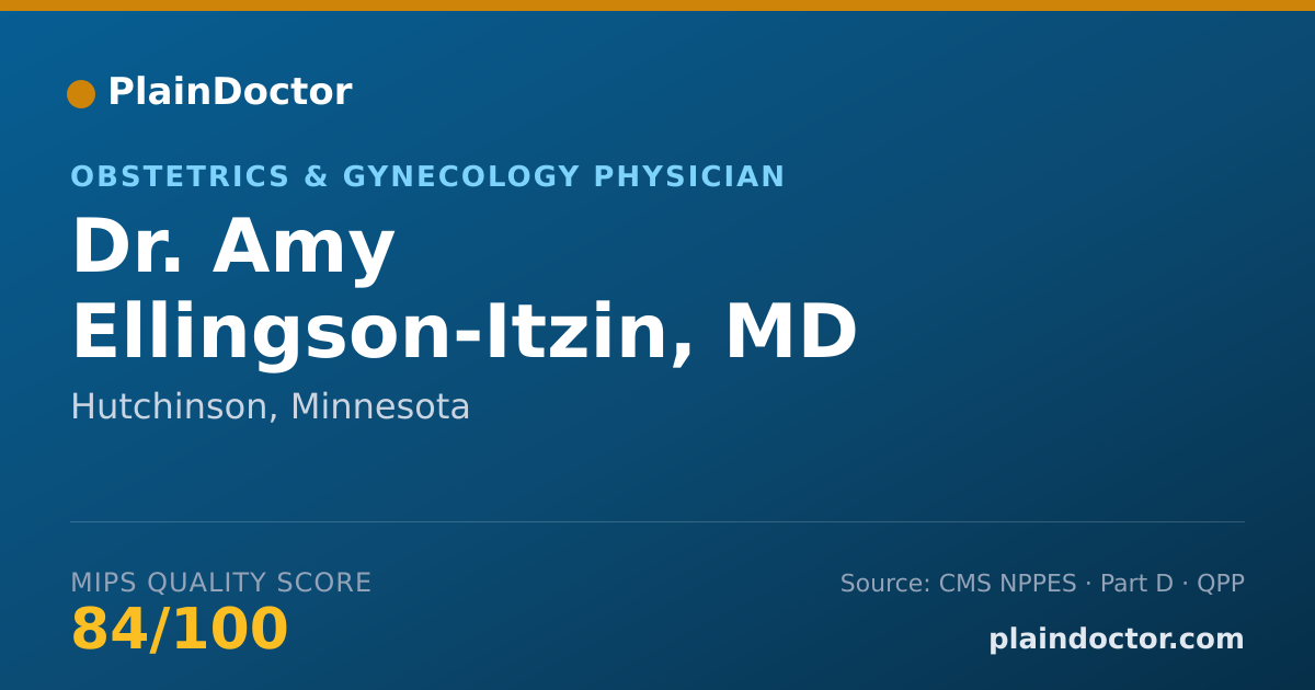 Shareable card for Amy Ellingson-Itzin, MD - Obstetrics & Gynecology Physician, Hutchinson, MN