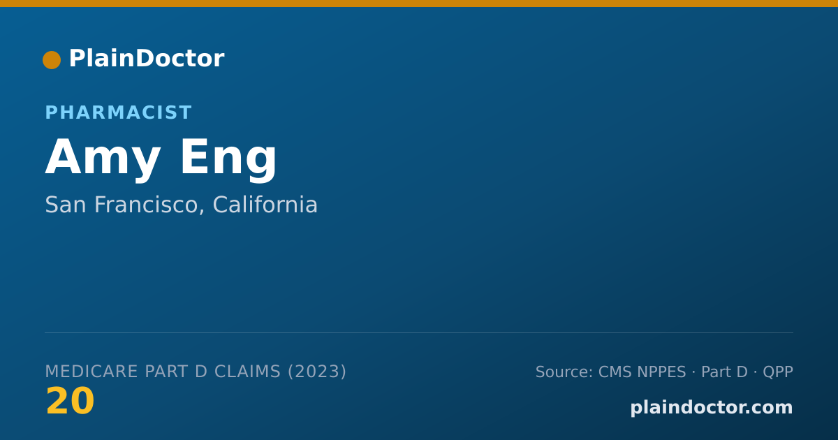 Shareable card for Amy Eng - Pharmacist, San Francisco, CA