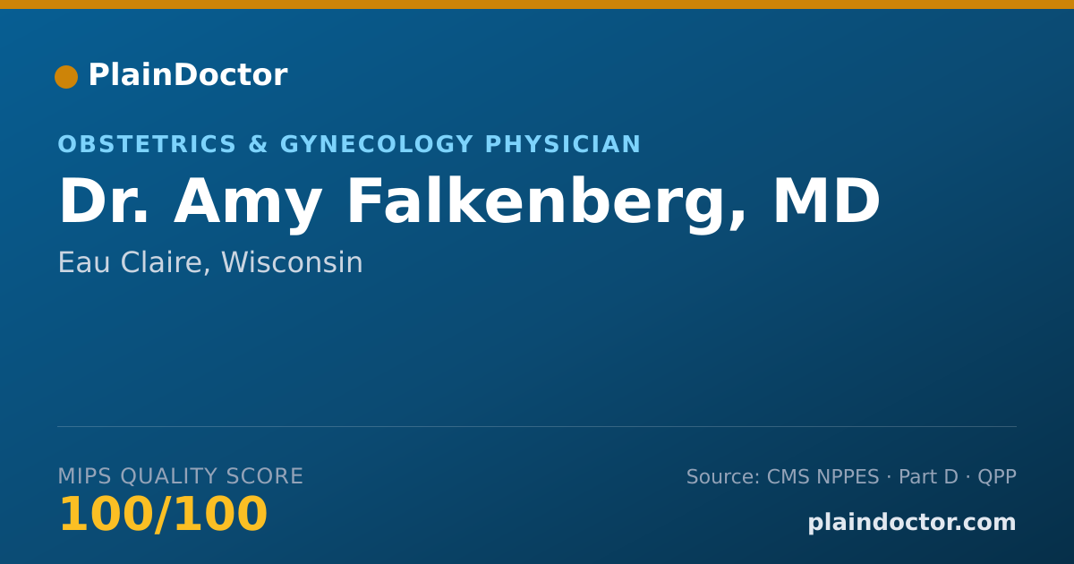 Shareable card for Amy Falkenberg, MD - Obstetrics & Gynecology Physician, Eau Claire, WI