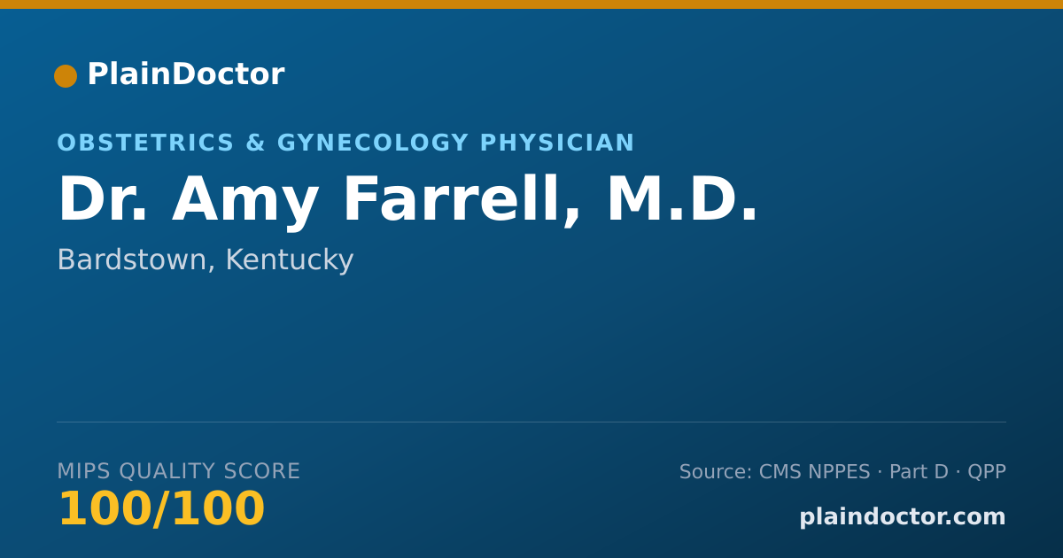 Shareable card for Amy Farrell, M.D. - Obstetrics & Gynecology Physician, Bardstown, KY