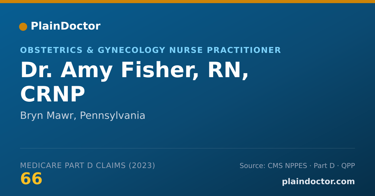 Shareable card for Amy Fisher, RN, CRNP - Obstetrics & Gynecology Nurse Practitioner, Bryn Mawr, PA