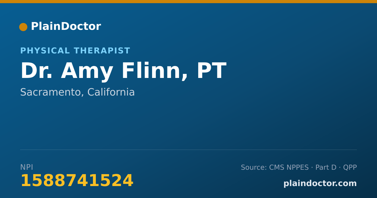 Shareable card for Amy Flinn, PT - Physical Therapist, Sacramento, CA