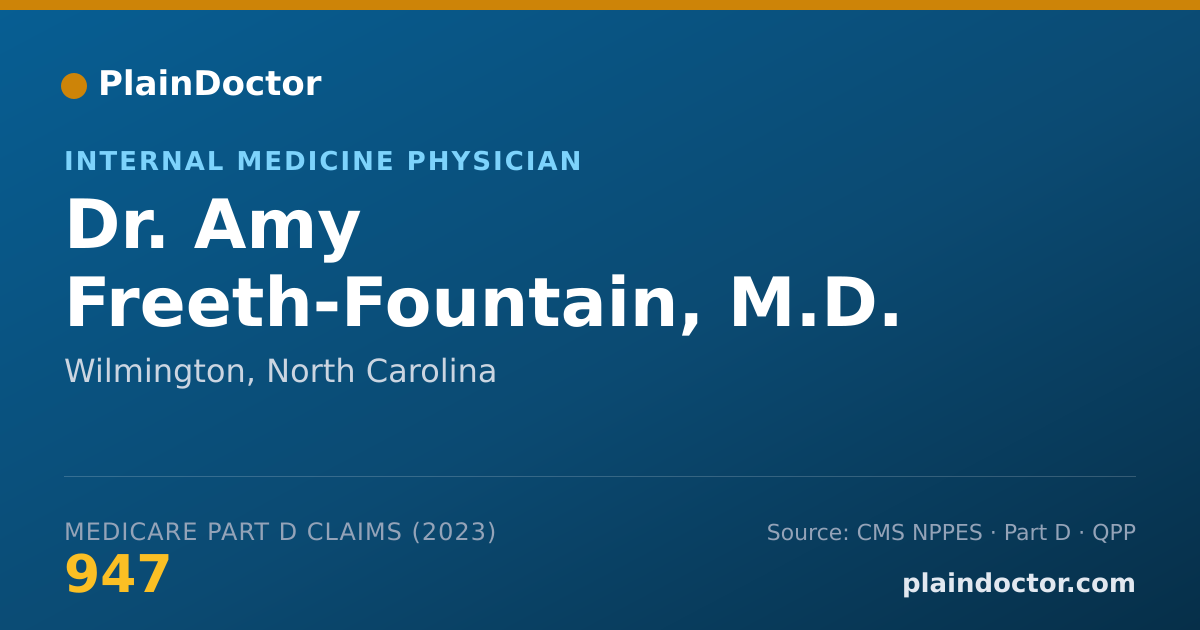 Shareable card for Amy Freeth-Fountain, M.D. - Internal Medicine Physician, Wilmington, NC
