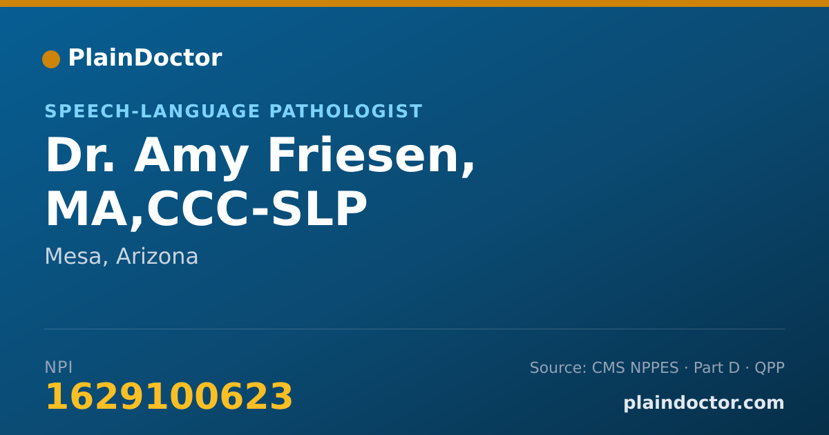 Shareable card for Amy Friesen, MA,CCC-SLP - Speech-Language Pathologist, Mesa, AZ