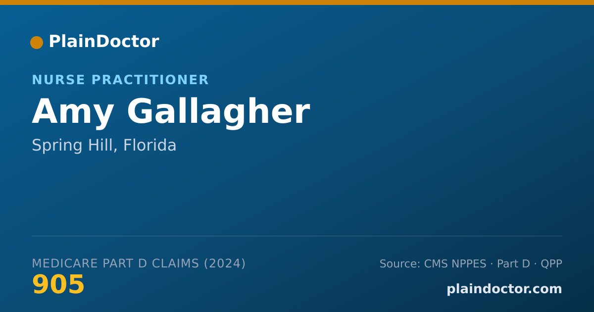 Shareable card for Amy Gallagher - Nurse Practitioner, Spring Hill, FL