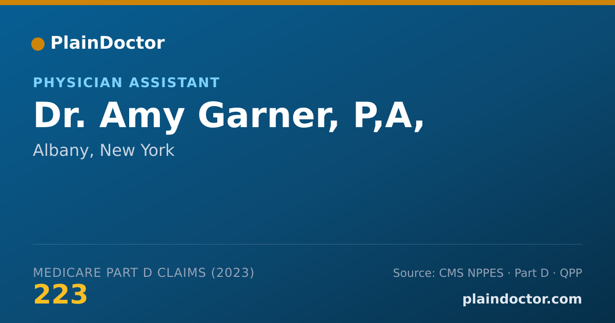 Shareable card for Amy Garner, P,A, - Physician Assistant, Albany, NY