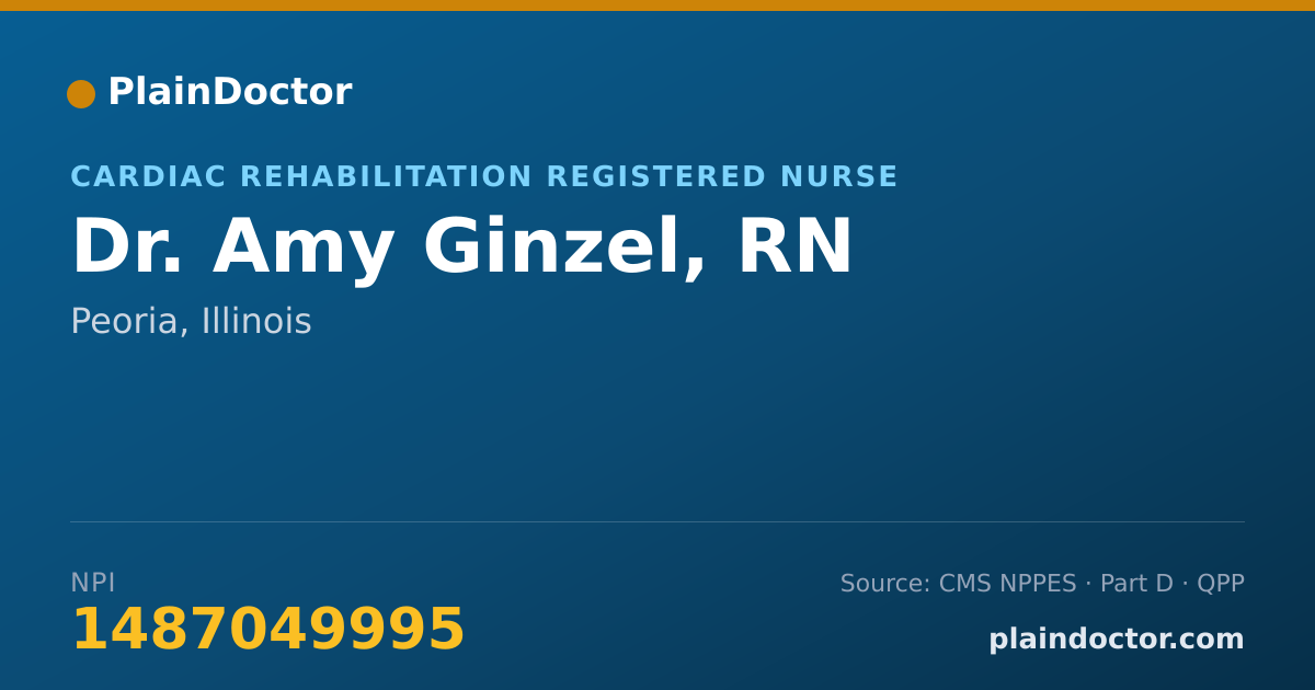 Shareable card for Amy Ginzel, RN - Cardiac Rehabilitation Registered Nurse, Peoria, IL
