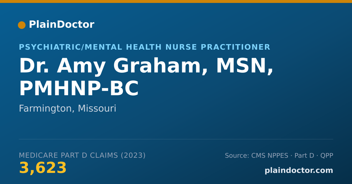Shareable card for Amy Graham, MSN, PMHNP-BC - Psychiatric/Mental Health Nurse Practitioner, Farmington, MO