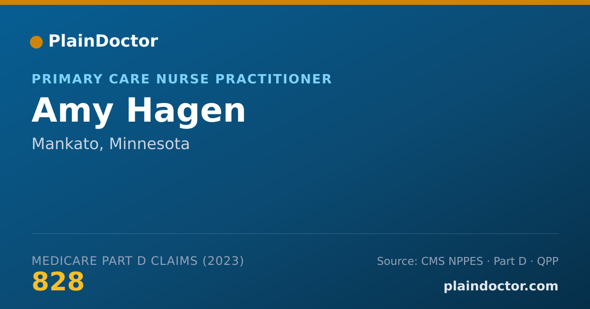 Shareable card for Amy Hagen - Primary Care Nurse Practitioner, Mankato, MN