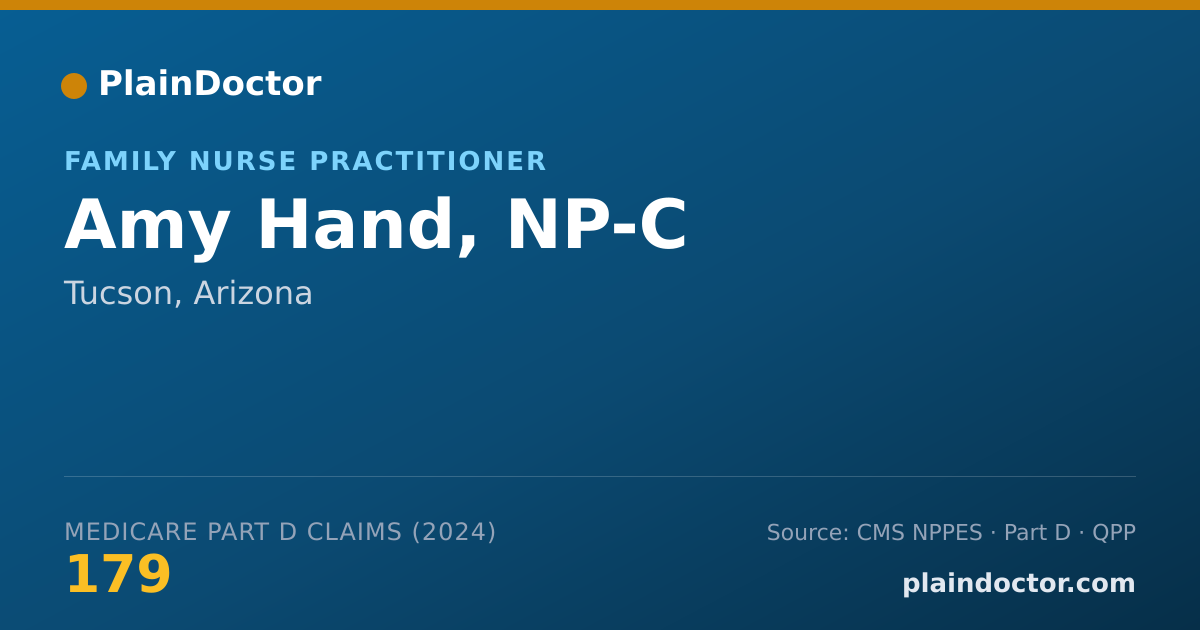 Shareable card for Amy Hand, NP-C - Family Nurse Practitioner, Tucson, AZ