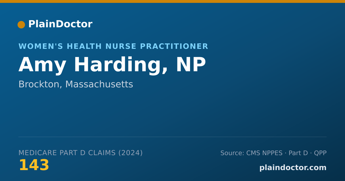 Shareable card for Amy Harding, NP - Women's Health Nurse Practitioner, Brockton, MA