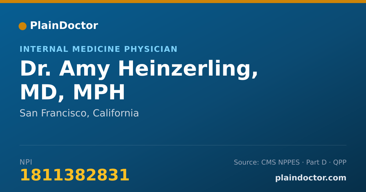 Shareable card for Amy Heinzerling, MD, MPH - Internal Medicine Physician, San Francisco, CA