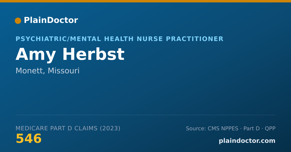 Shareable card for Amy Herbst - Psychiatric/Mental Health Nurse Practitioner, Monett, MO