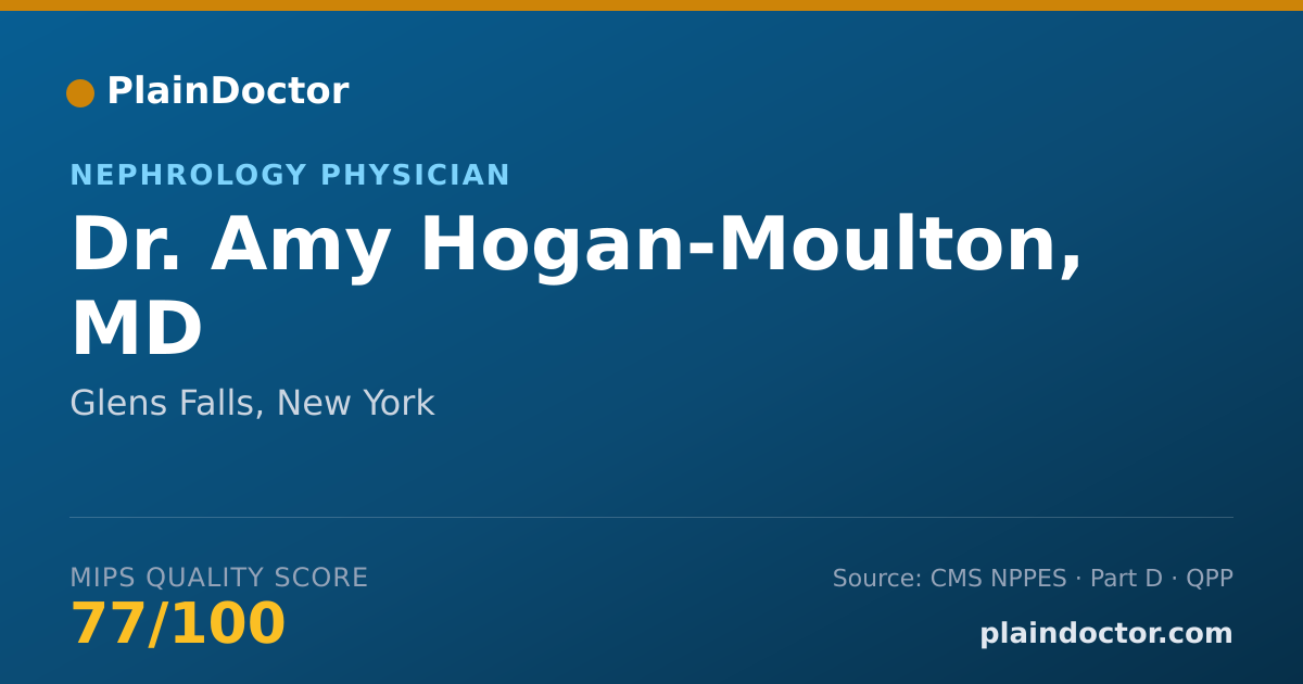 Shareable card for Amy Hogan-Moulton, MD - Nephrology Physician, Glens Falls, NY