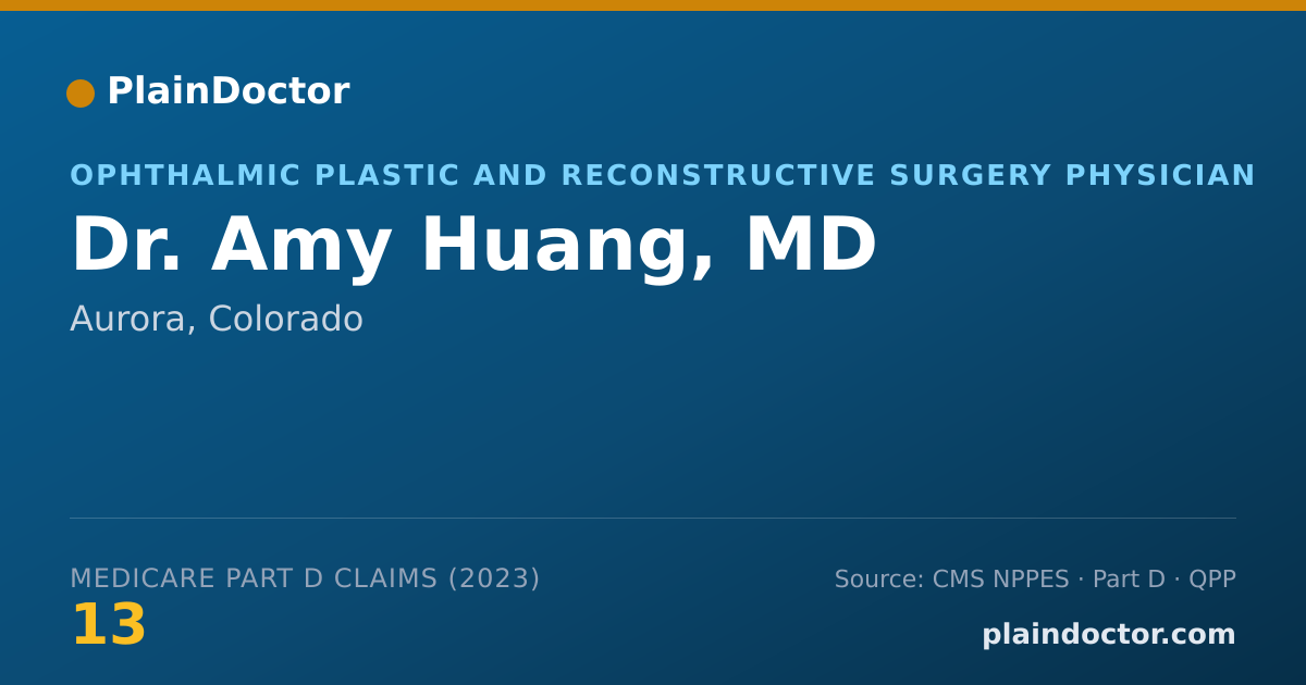 Shareable card for Amy Huang, MD - Ophthalmic Plastic and Reconstructive Surgery Physician, Aurora, CO