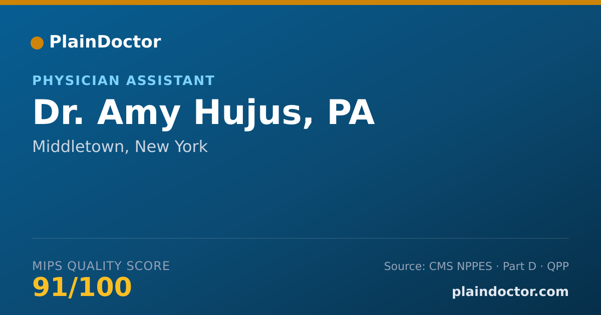 Shareable card for Amy Hujus, PA - Physician Assistant, Middletown, NY
