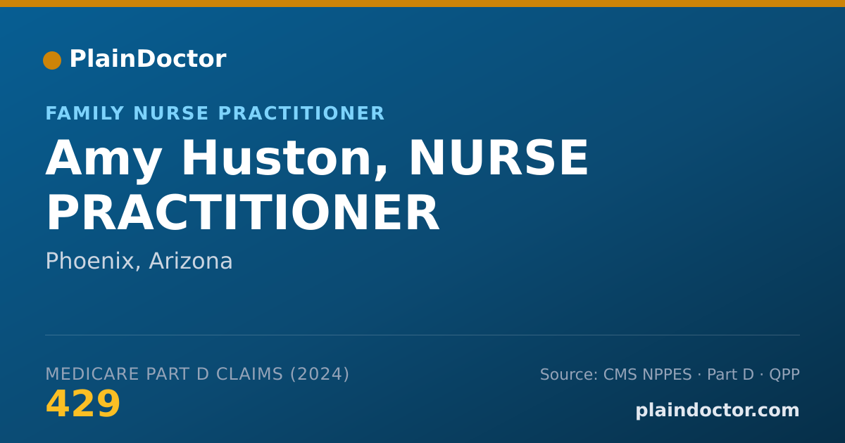 Shareable card for Amy Huston, NURSE PRACTITIONER - Family Nurse Practitioner, Phoenix, AZ