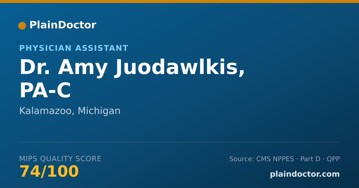 Shareable card for Amy Juodawlkis, PA-C - Physician Assistant, Kalamazoo, MI