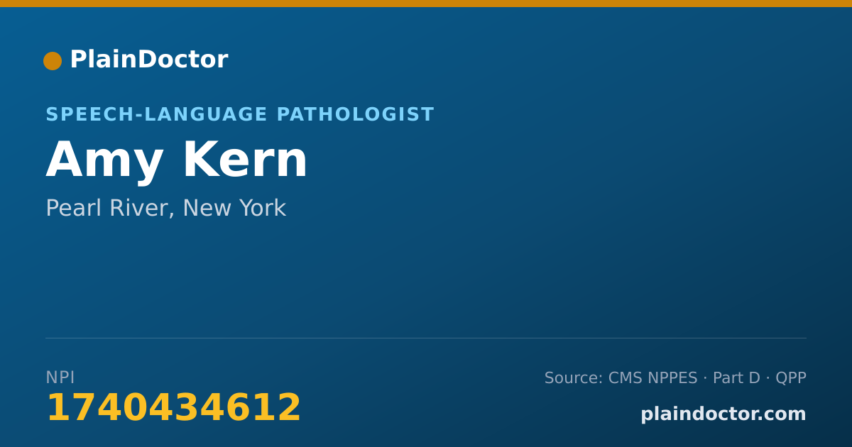 Shareable card for Amy Kern - Speech-Language Pathologist, Pearl River, NY