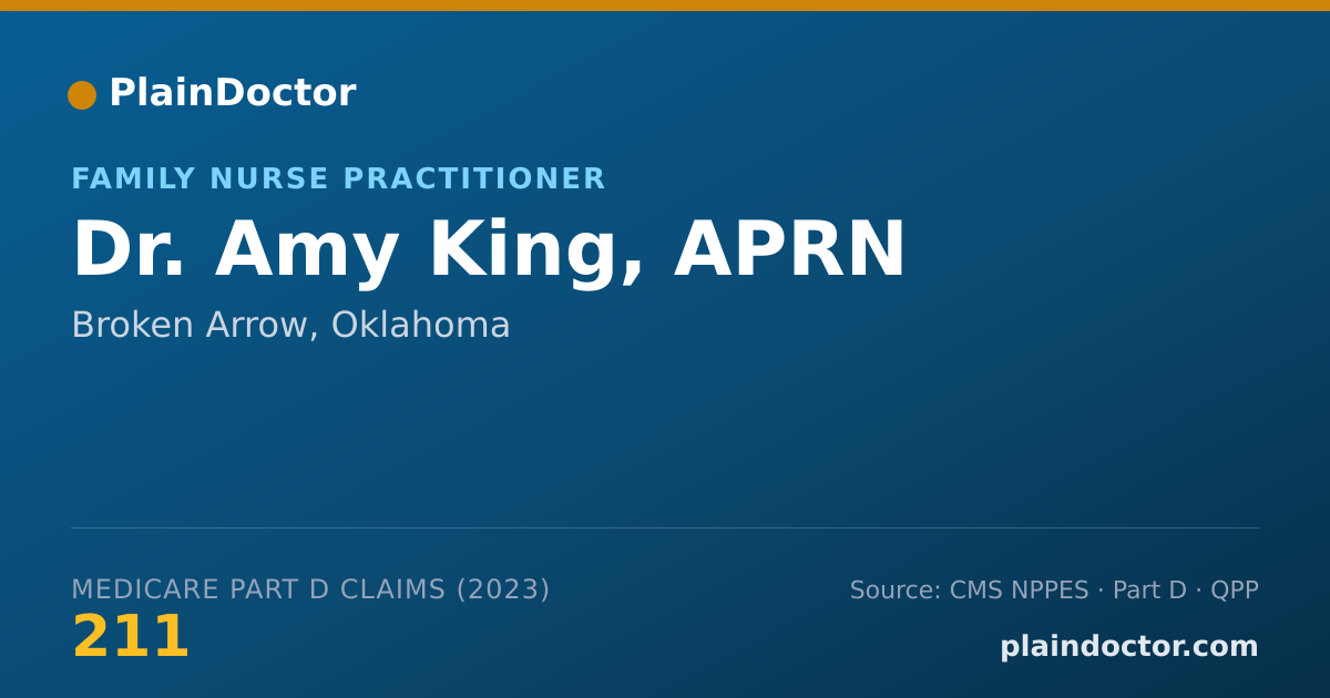 Shareable card for Amy King, APRN - Family Nurse Practitioner, Broken Arrow, OK
