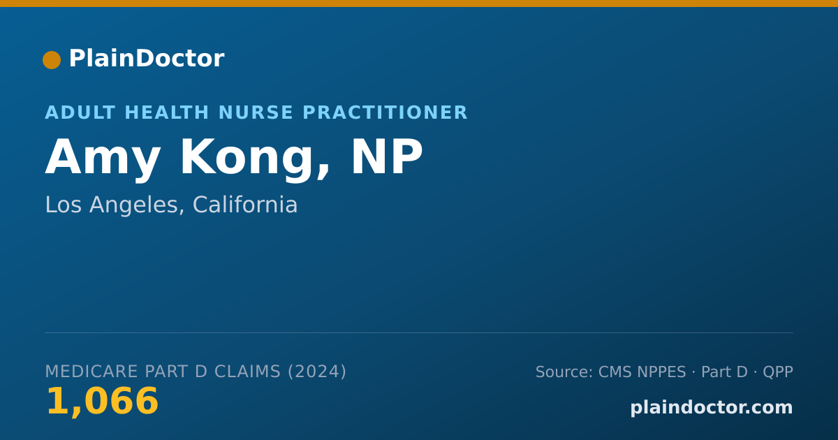 Shareable card for Amy Kong, NP - Adult Health Nurse Practitioner, Los Angeles, CA