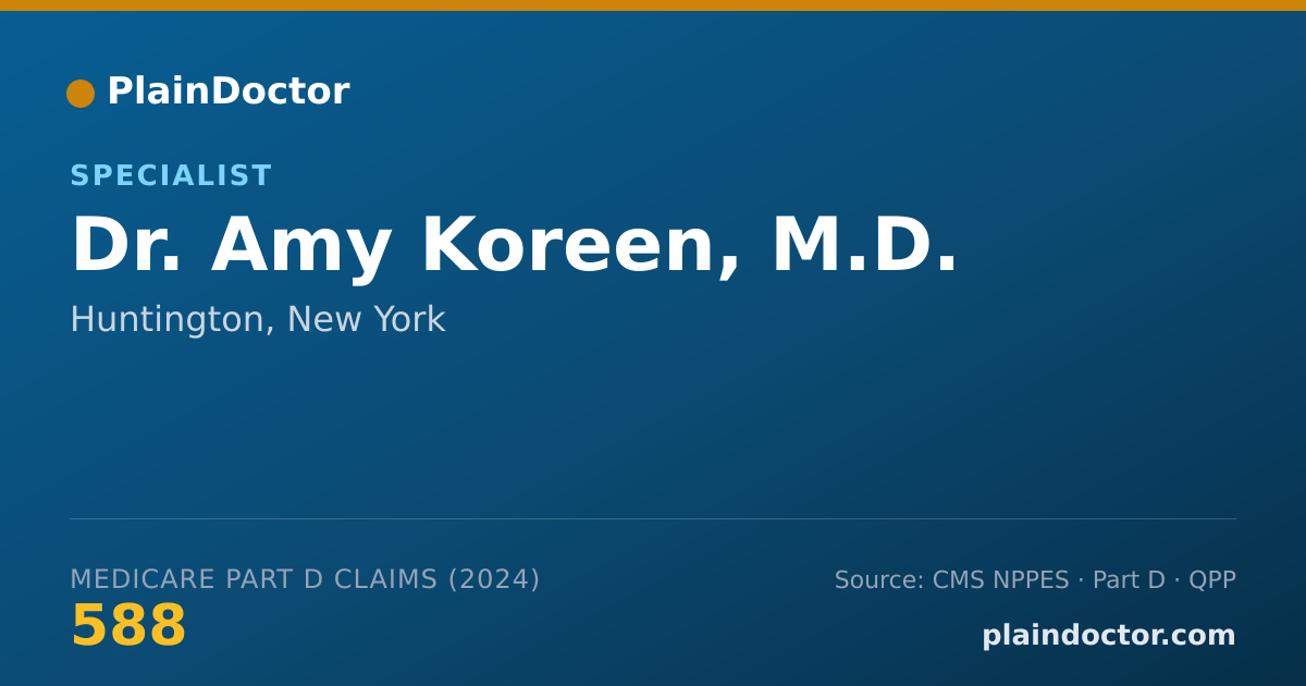 Shareable card for Amy Koreen, M.D. - Specialist, Huntington, NY
