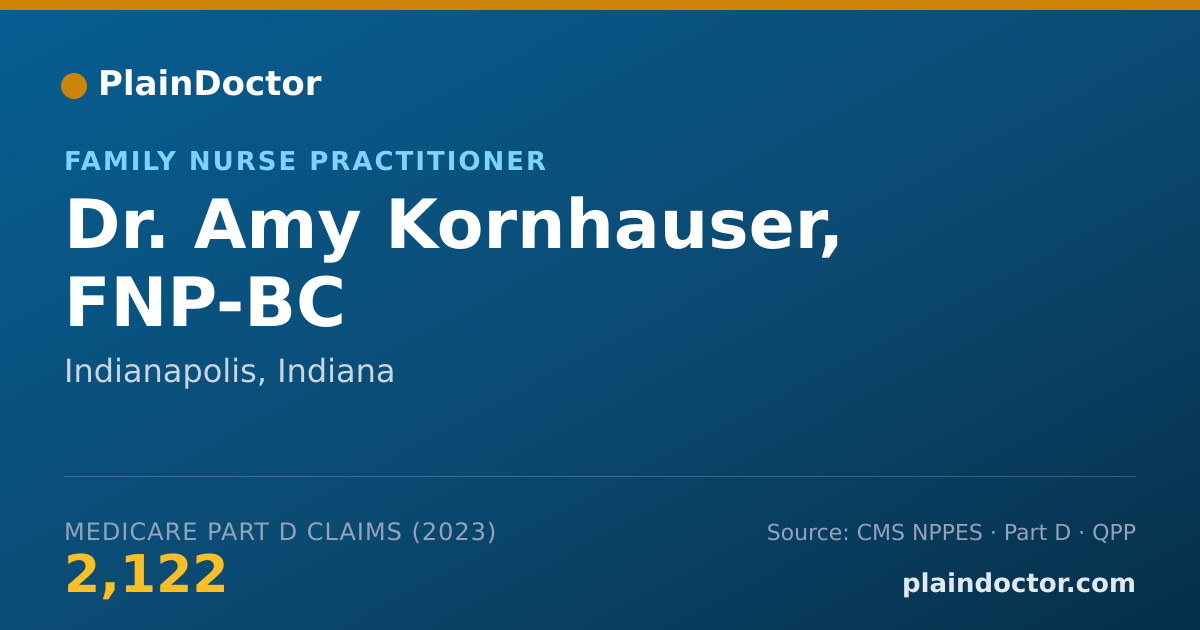 Shareable card for Amy Kornhauser, FNP-BC - Family Nurse Practitioner, Indianapolis, IN