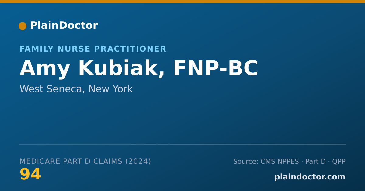 Shareable card for Amy Kubiak, FNP-BC - Family Nurse Practitioner, West Seneca, NY