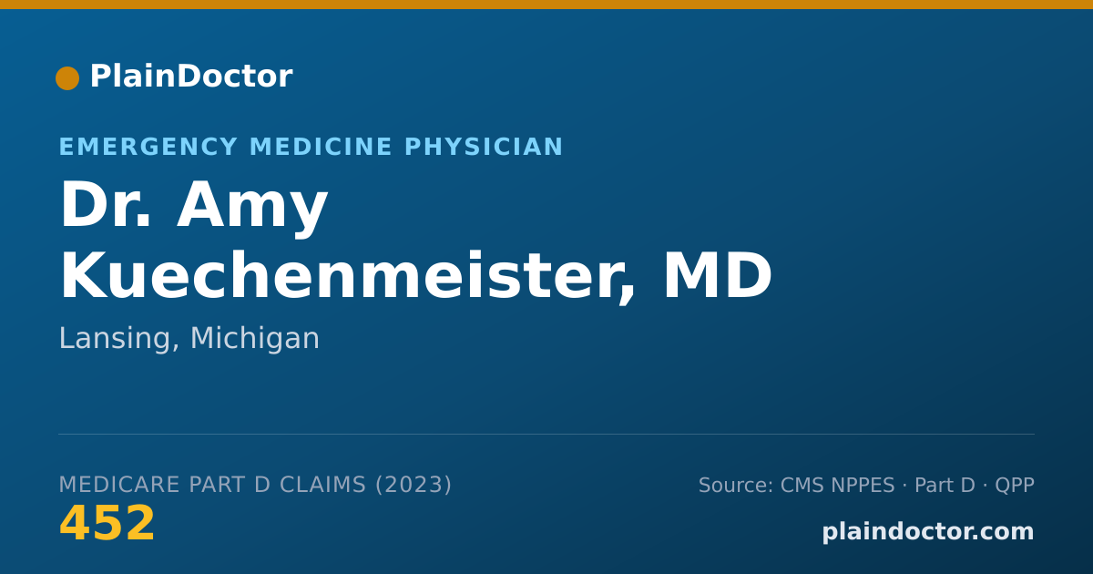 Shareable card for Amy Kuechenmeister, MD - Emergency Medicine Physician, Lansing, MI