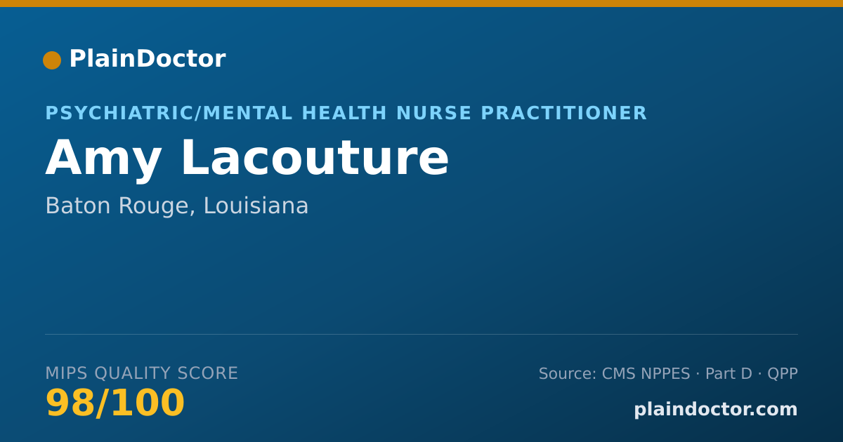 Shareable card for Amy Lacouture - Psychiatric/Mental Health Nurse Practitioner, Baton Rouge, LA