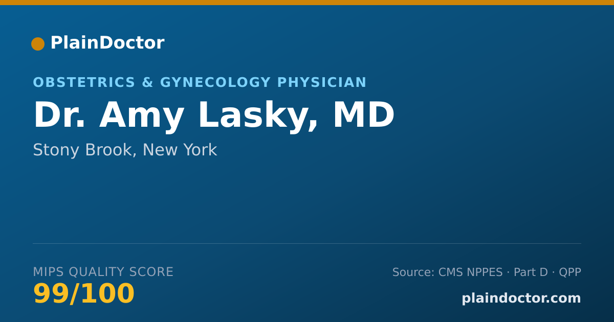 Shareable card for Amy Lasky, MD - Obstetrics & Gynecology Physician, Stony Brook, NY