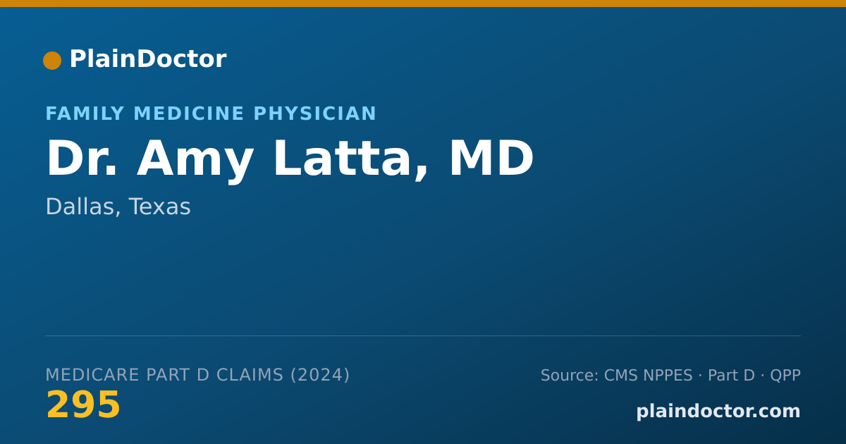 Shareable card for Amy Latta, MD - Family Medicine Physician, Dallas, TX