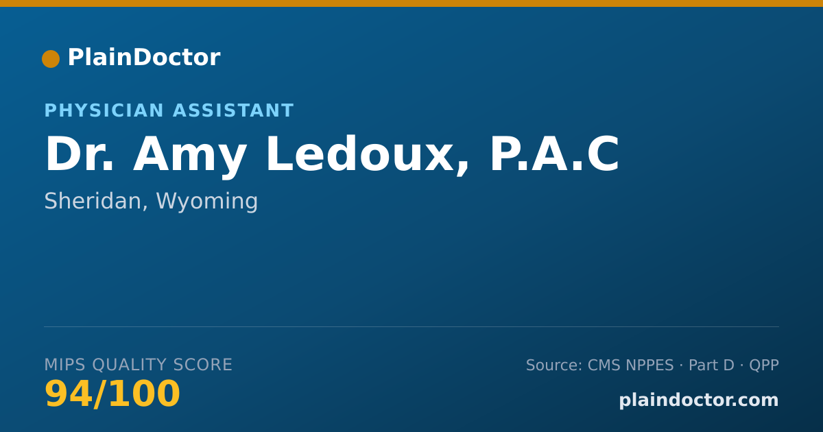 Shareable card for Amy Ledoux, P.A.C - Physician Assistant, Sheridan, WY