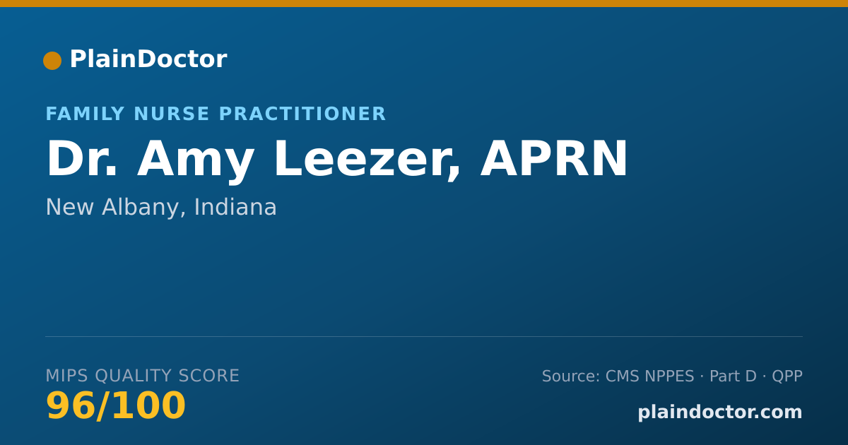Shareable card for Amy Leezer, APRN - Family Nurse Practitioner, New Albany, IN