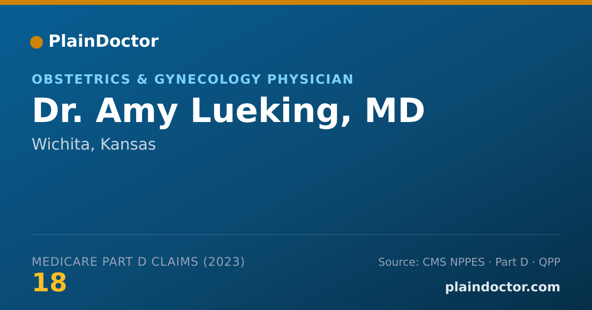 Shareable card for Amy Lueking, MD - Obstetrics & Gynecology Physician, Wichita, KS