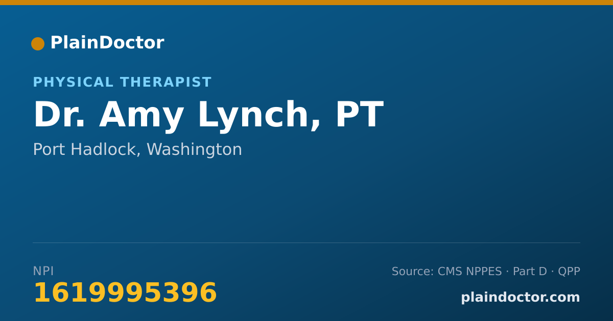 Shareable card for Amy Lynch, PT - Physical Therapist, Port Hadlock, WA