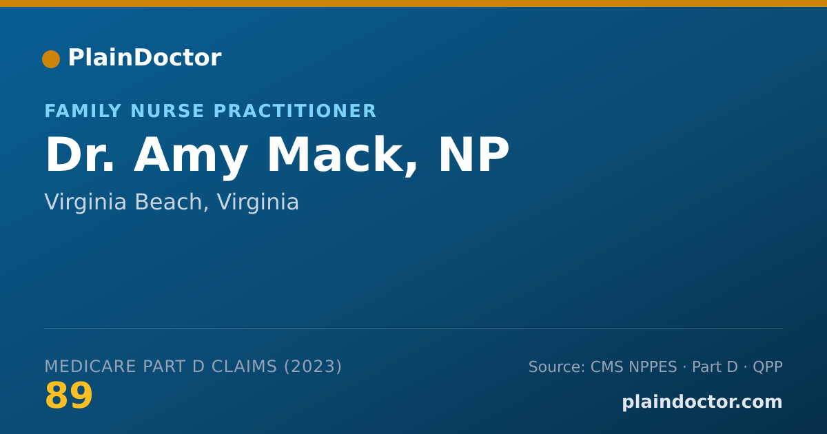 Shareable card for Amy Mack, NP - Family Nurse Practitioner, Virginia Beach, VA