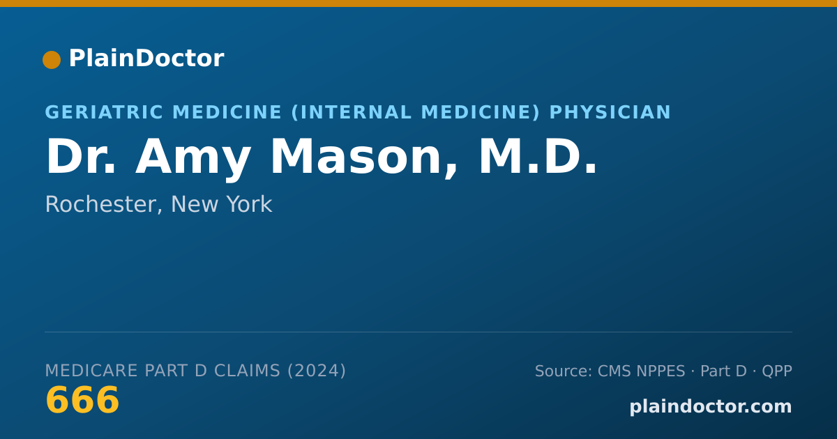 Shareable card for Amy Mason, M.D. - Geriatric Medicine (Internal Medicine) Physician, Rochester, NY