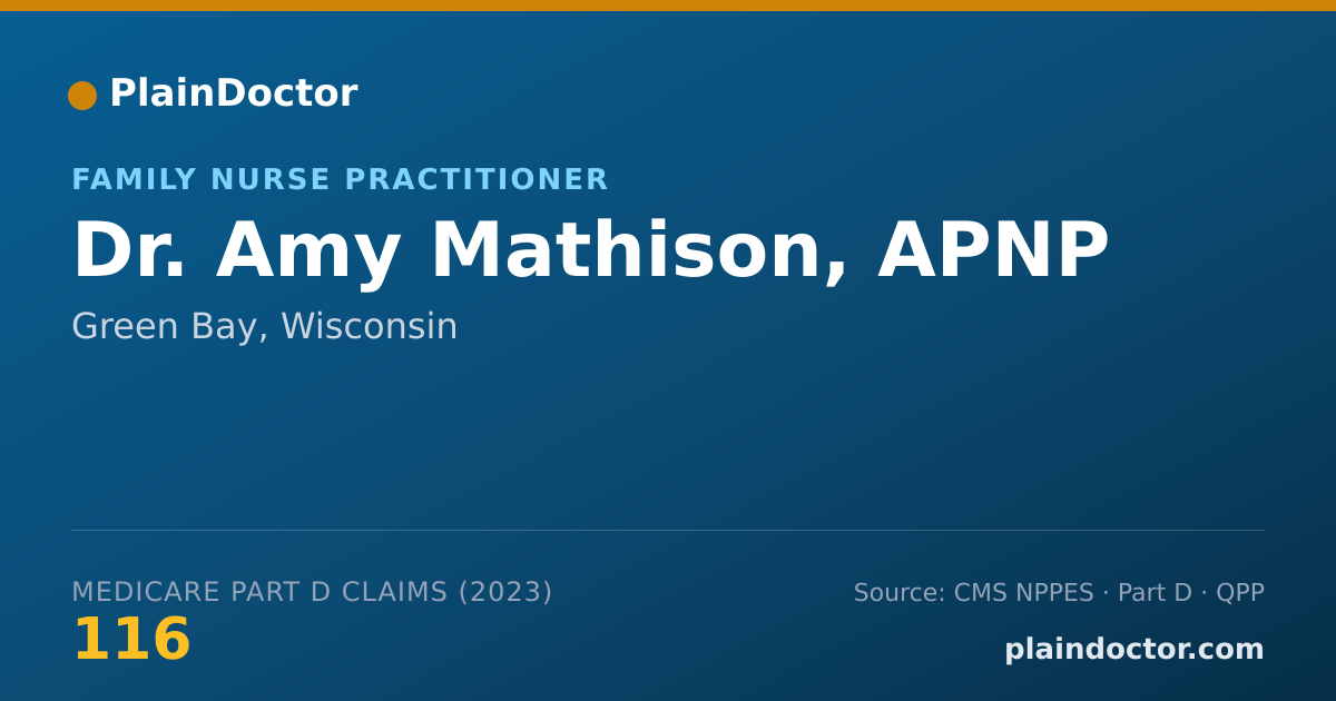 Shareable card for Amy Mathison, APNP - Family Nurse Practitioner, Green Bay, WI