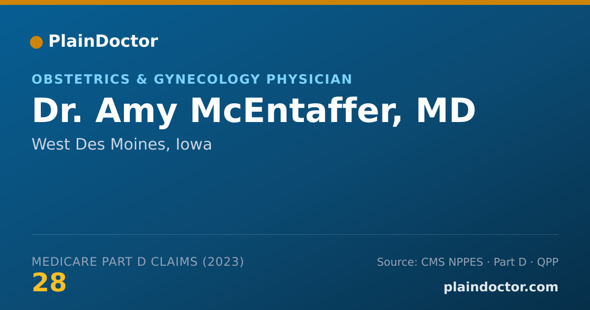 Shareable card for Amy McEntaffer, MD - Obstetrics & Gynecology Physician, West Des Moines, IA